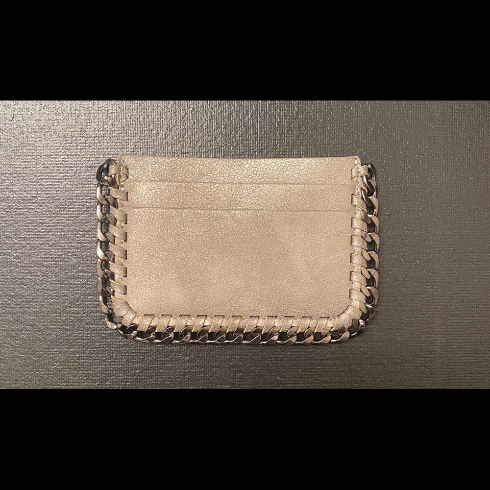Leather Metal Chain Boarder Card Holder